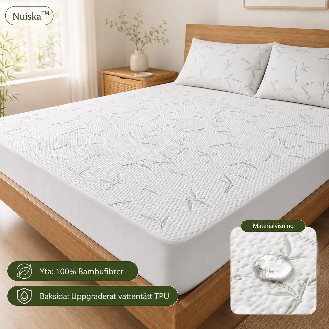 Nuiska™ Bambu Madrass Skydd