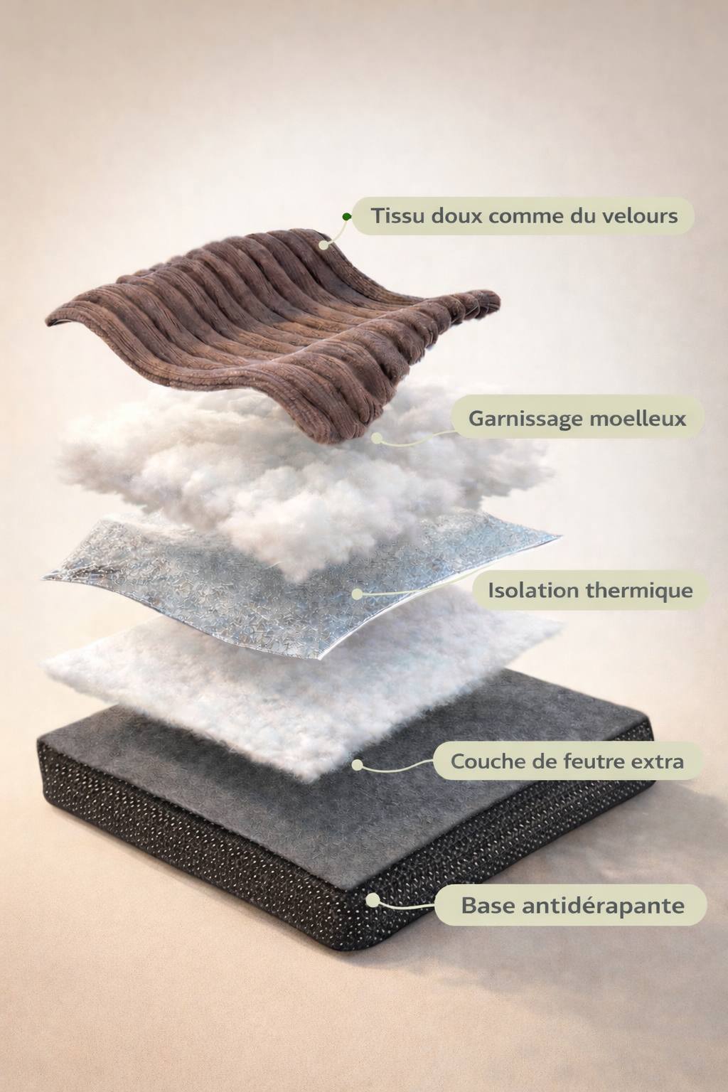 Nuiska - Tapis auto-chauffant apaisant pour chiens & chats