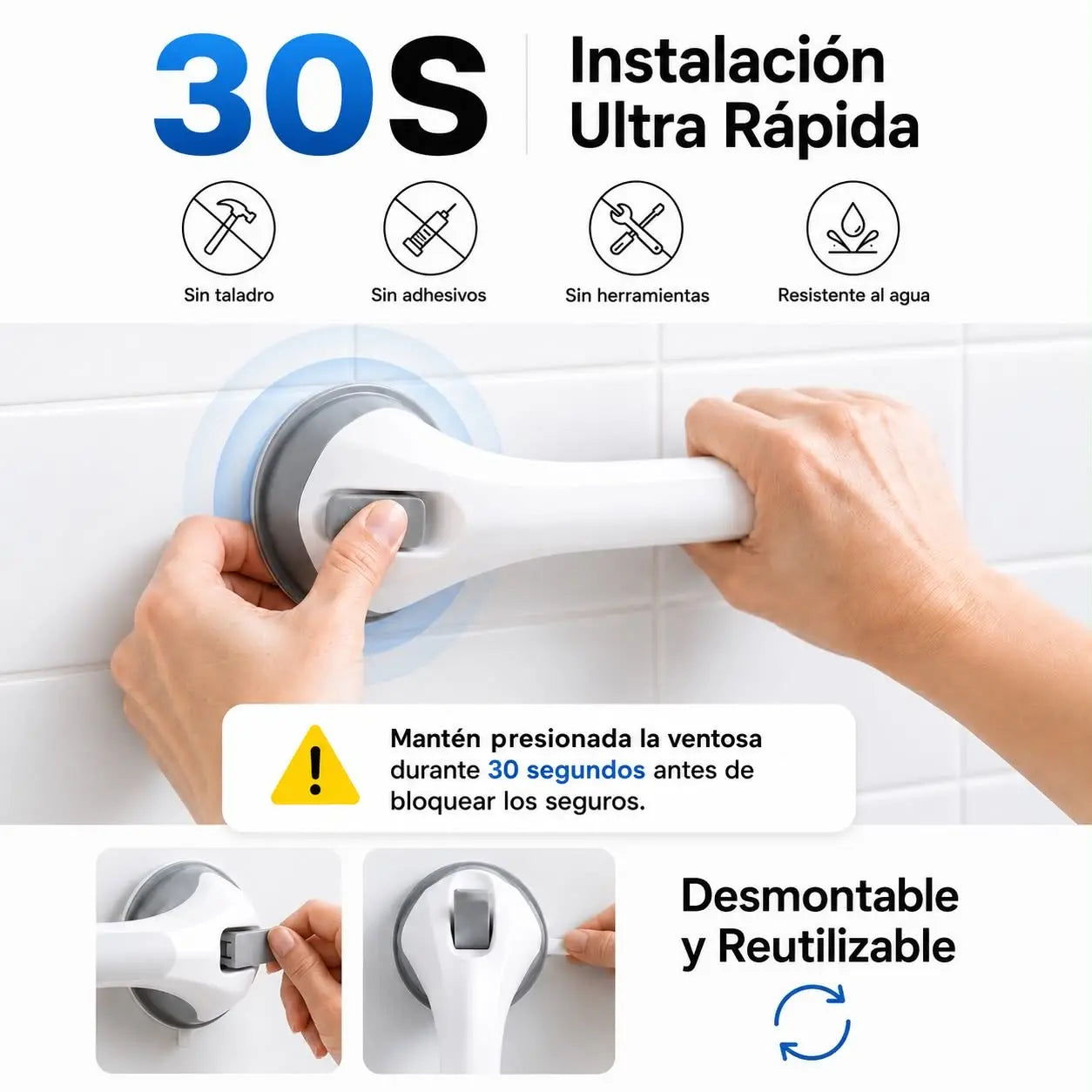 Nuiska™ Asidero 105 - Doble Ventosa