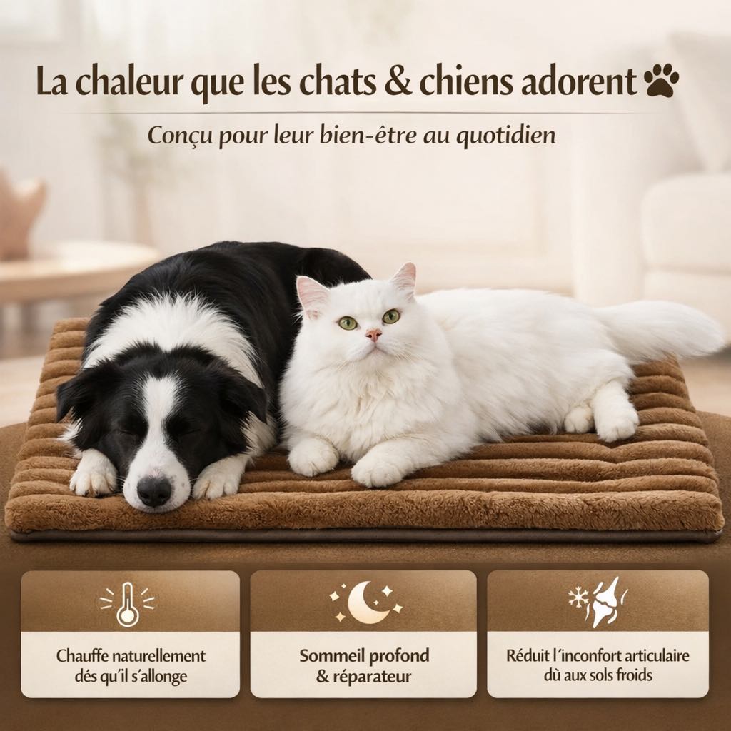 Nuiska - Tapis auto-chauffant apaisant pour chiens & chats
