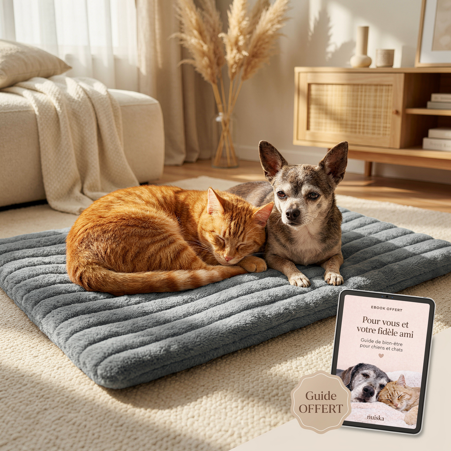 Nuiska - Tapis auto-chauffant apaisant pour chiens & chats